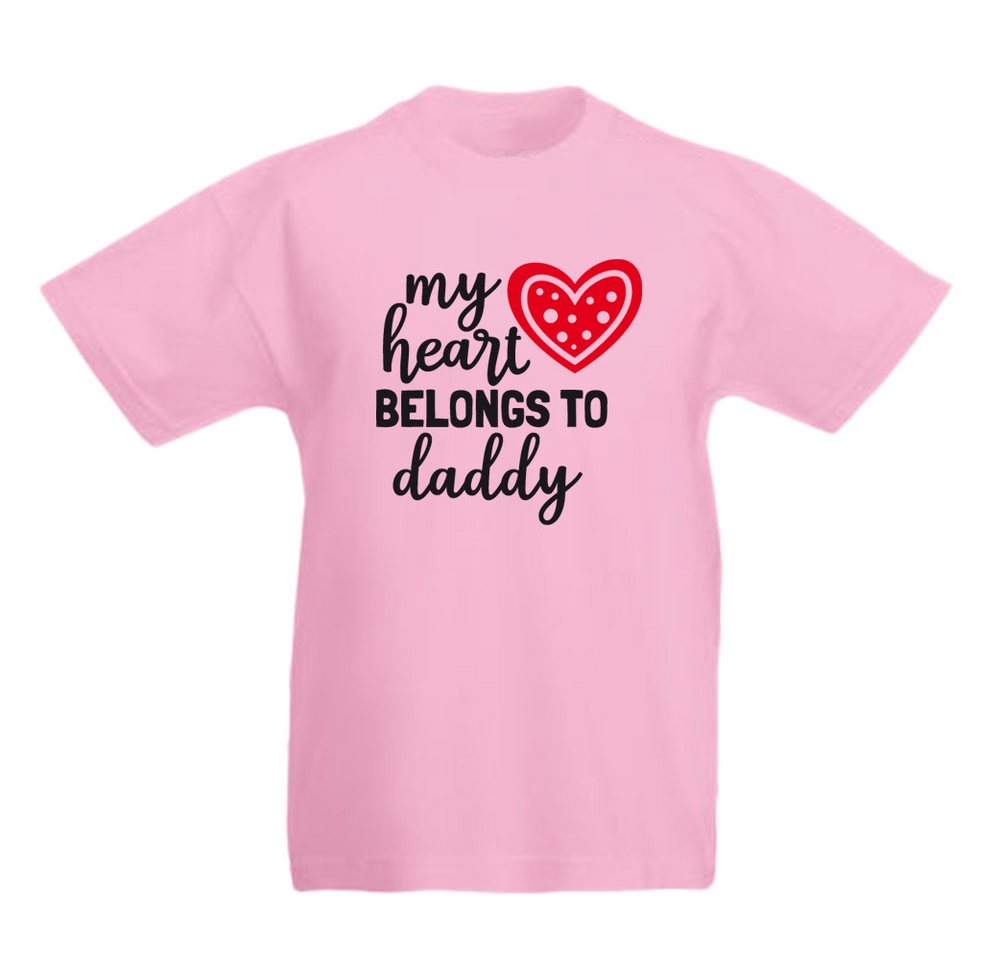 G-graphics T-Shirt My Heart belongs to daddy Kinder T-Shirt, mit Spruch / Sprüche / Print / Aufdruck von G-graphics