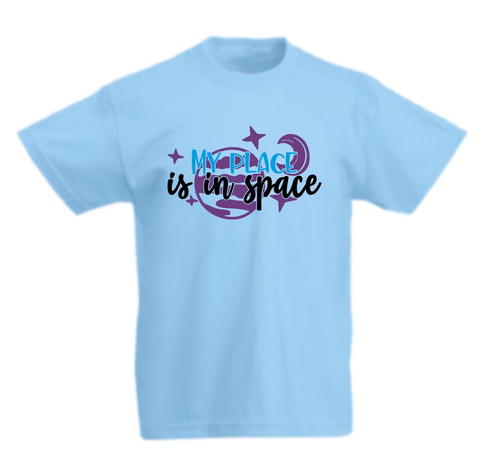 G-graphics T-Shirt My Place is in space Kinder T-Shirt, mit Spruch / Sprüche / Print / Aufdruck von G-graphics