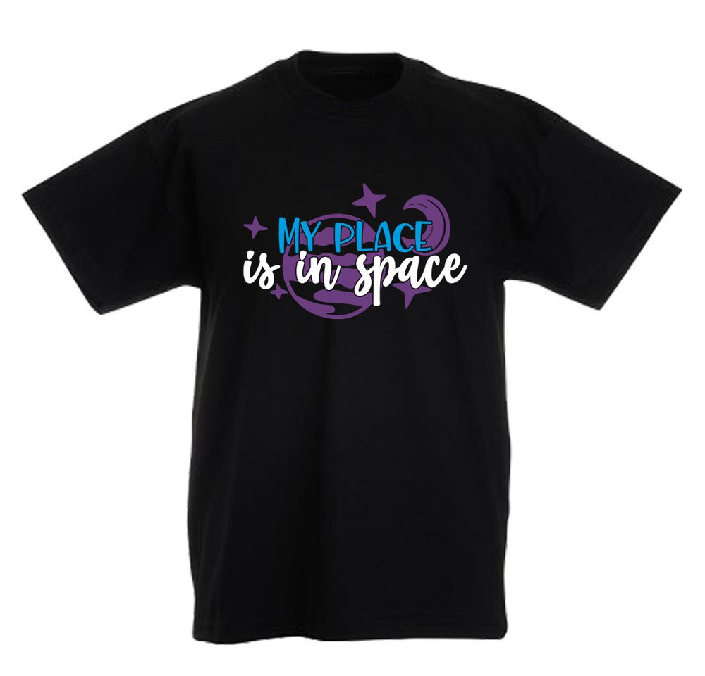 G-graphics T-Shirt My Place is in space Kinder T-Shirt, mit Spruch / Sprüche / Print / Aufdruck von G-graphics