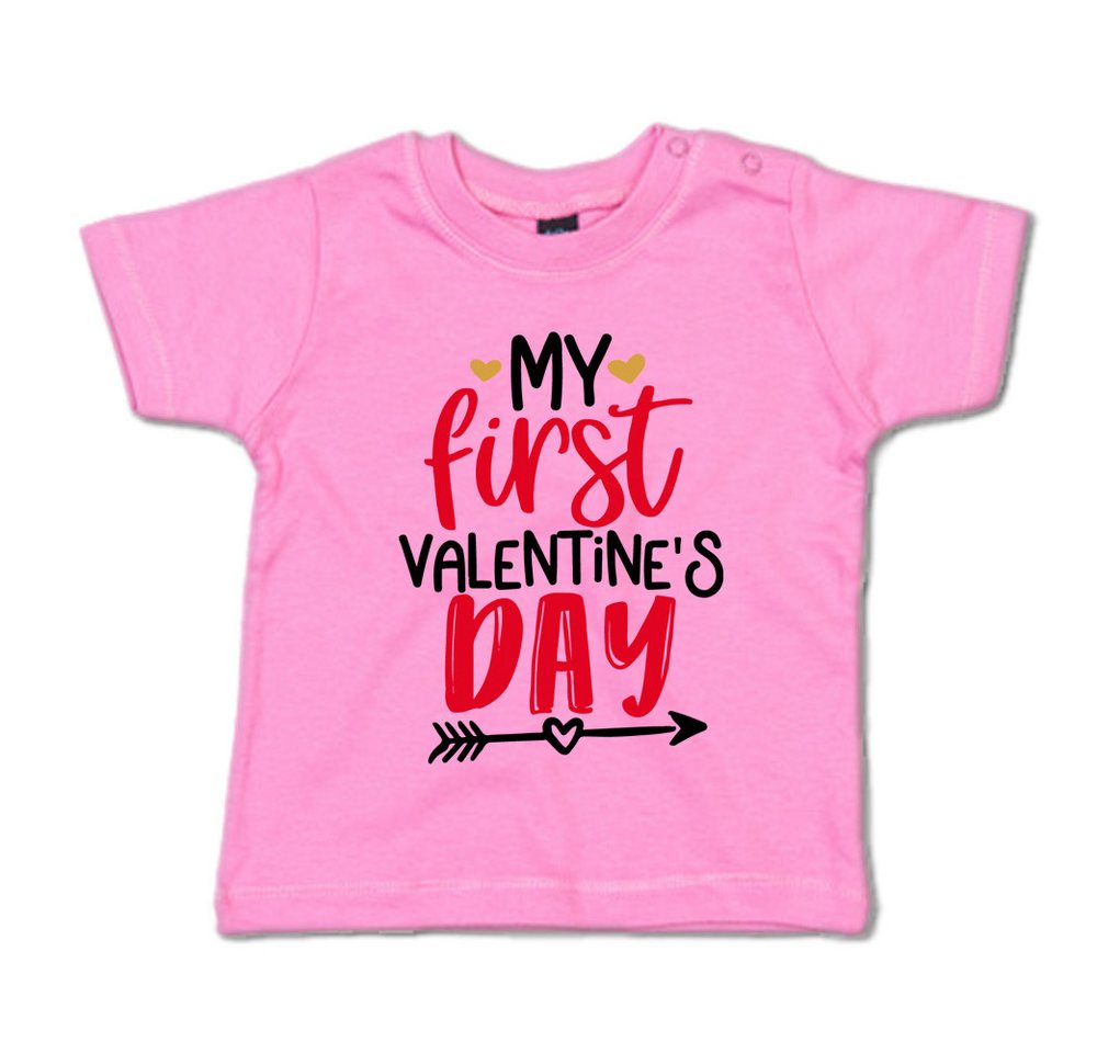 G-graphics T-Shirt My first Valentine´s Day Baby T-Shirt, mit Spruch / Sprüche / Print / Aufdruck von G-graphics