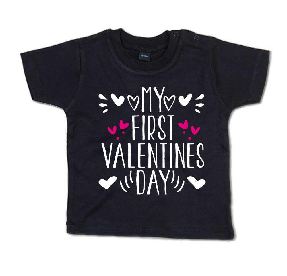 G-graphics T-Shirt My first Valentine´s Day Baby T-Shirt, mit Spruch / Sprüche / Print / Aufdruck von G-graphics