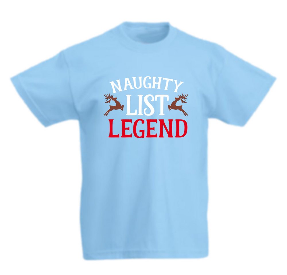 G-graphics T-Shirt Naughty list legend Kinder T-Shirt, mit Spruch / Print / Aufdruck / Weihnachtsmotiv von G-graphics