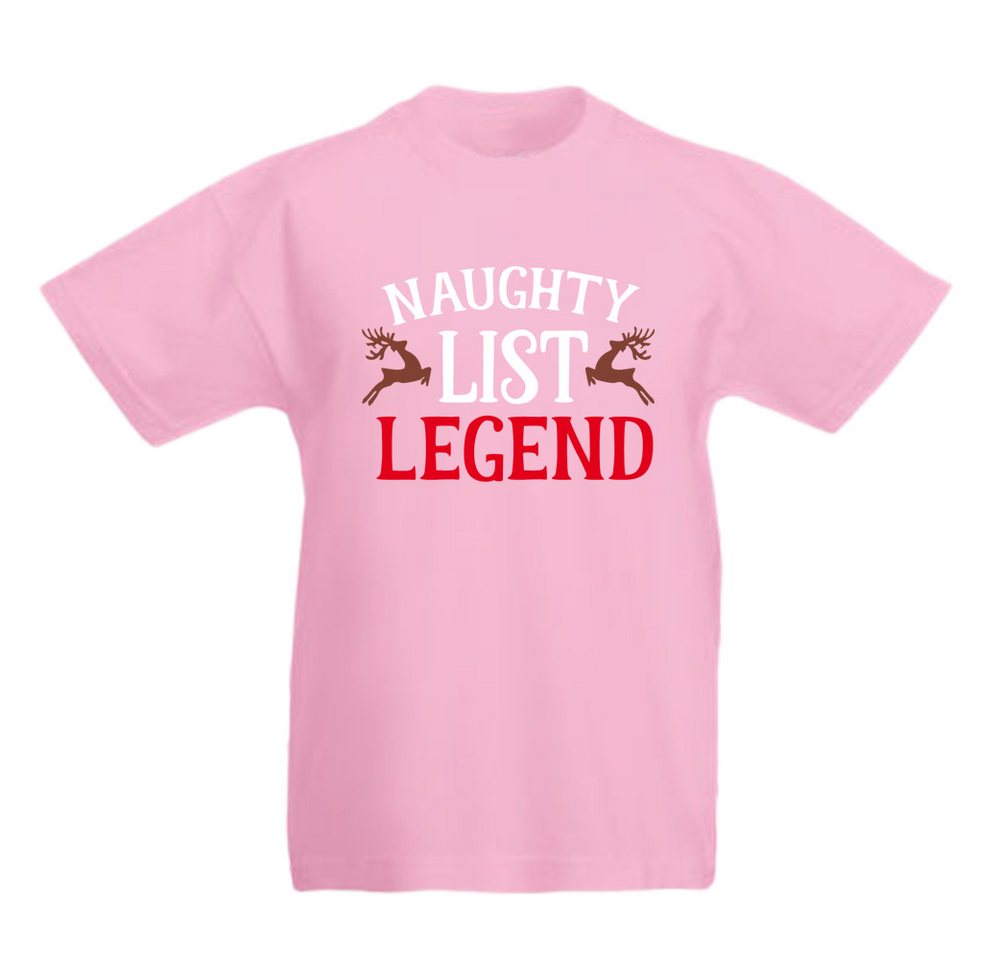 G-graphics T-Shirt Naughty list legend Kinder T-Shirt, mit Spruch / Print / Aufdruck / Weihnachtsmotiv von G-graphics