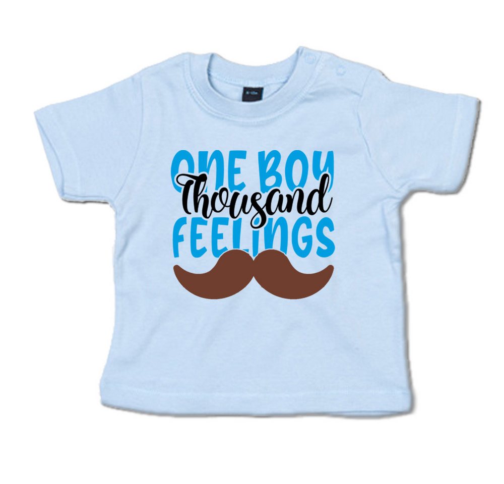 G-graphics T-Shirt One boy, thousand feelings Baby T-Shirt, mit Spruch / Sprüche / Print / Aufdruck von G-graphics