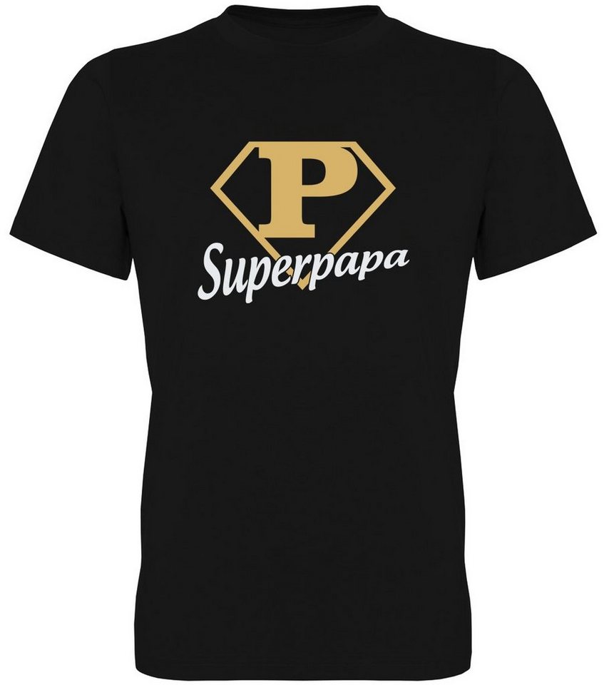 G-graphics T-Shirt P – Superpapa Herren T-Shirt mit Frontprint-Motiv für den besten Papa zum Vatertag von G-graphics