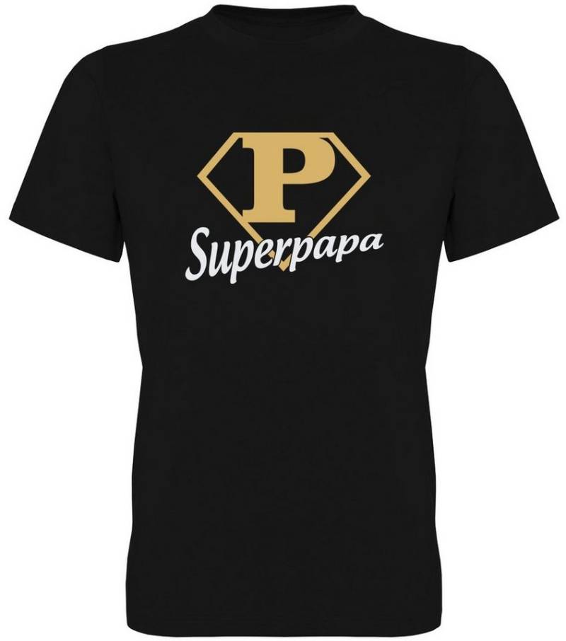 G-graphics T-Shirt P – Superpapa Herren T-Shirt mit Frontprint-Motiv für den besten Papa zum Vatertag von G-graphics