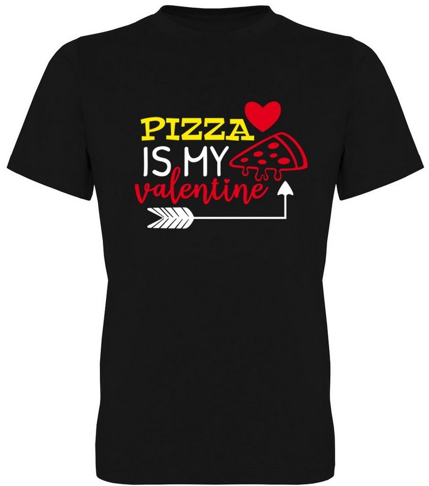 G-graphics T-Shirt Pizza is my Valentine Herren T-Shirt, mit trendigem Frontprint, Aufdruck auf der Vorderseite, Spruch/Sprüche/Print/Motiv, für jung & alt von G-graphics