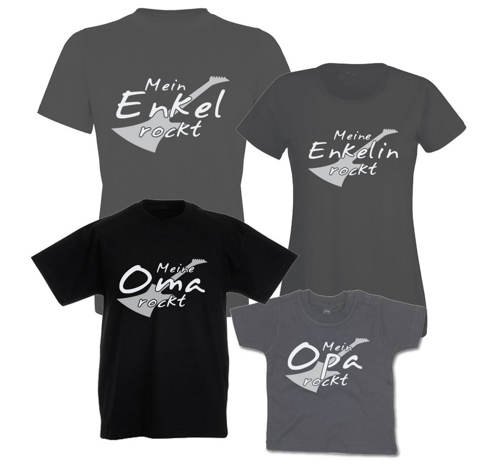 G-graphics T-Shirt Rocking Oma, Opa, Enkel & Enkelin (Familienset, Einzelteile zum selbst zusammenstellen) Kinder- & Erwachsenen-T-Shirt-Set mit Frontprint von G-graphics