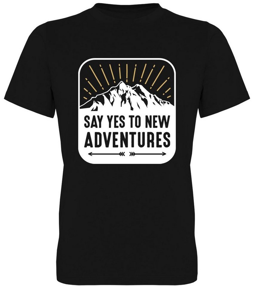 G-graphics T-Shirt Say yes to new Adventures Herren T-Shirt, mit trendigem Frontprint, Aufdruck auf der Vorderseite, Spruch/Sprüche/Print/Motiv, für jung & alt von G-graphics