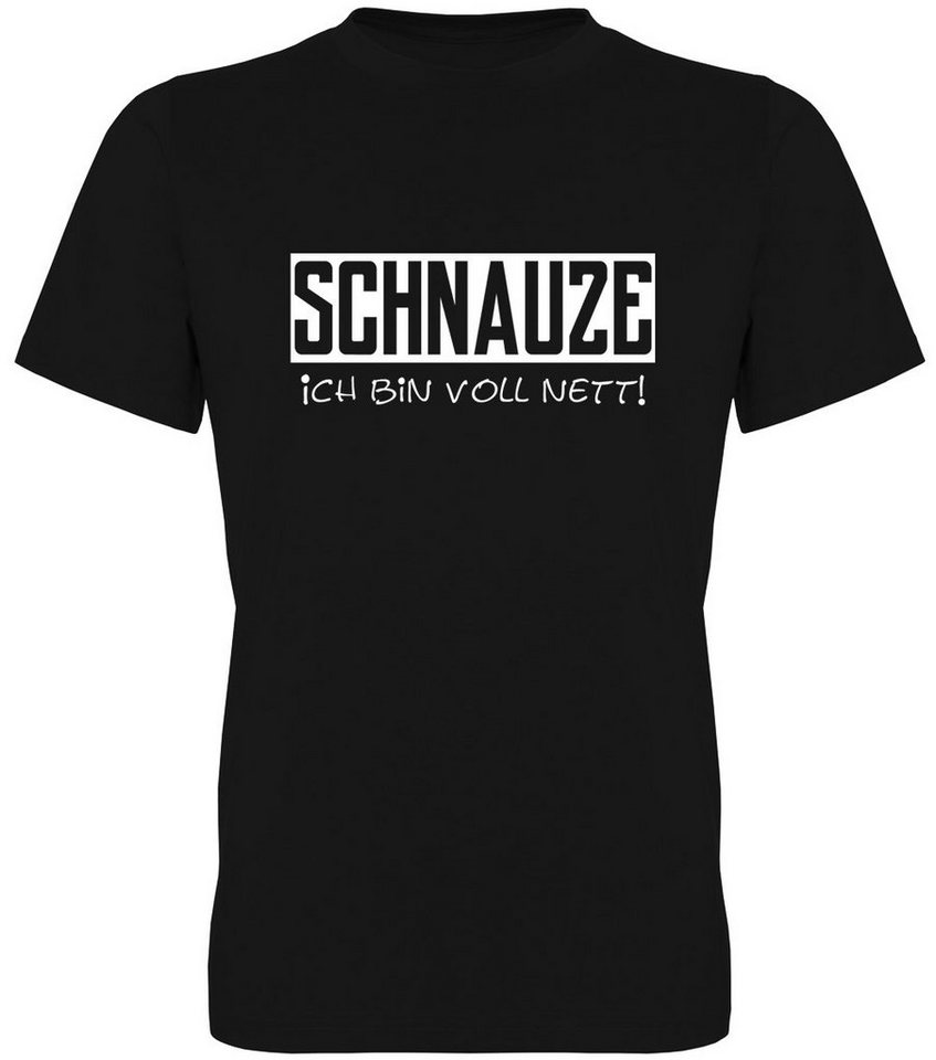 G-graphics T-Shirt Schnauze – Ich bin voll nett! Herren T-Shirt, mit trendigem Frontprint, Aufdruck auf der Vorderseite, Spruch/Sprüche/Print/Motiv, für jung & alt von G-graphics