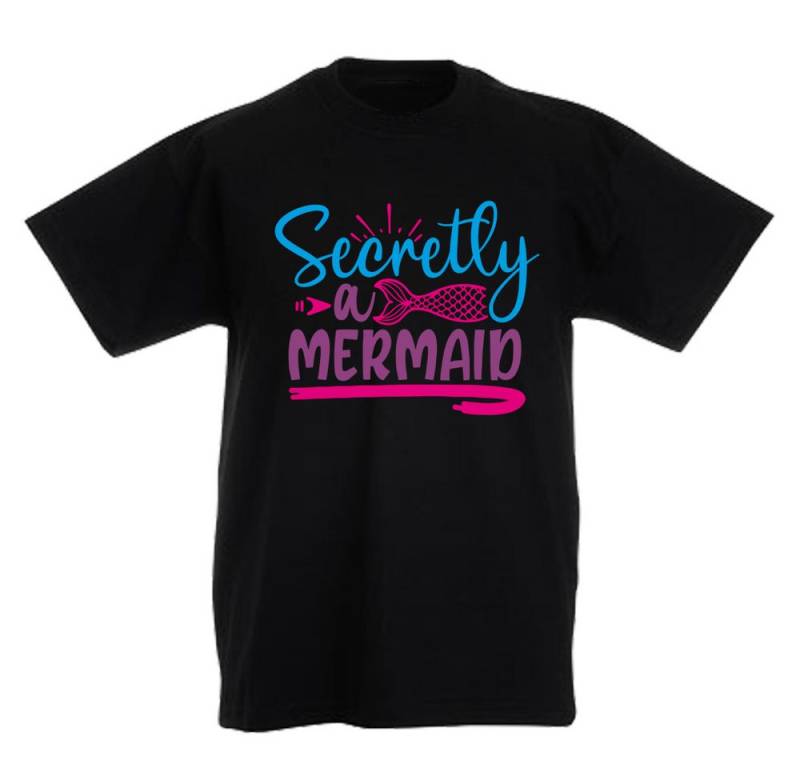 G-graphics T-Shirt Secretly a mermaid Kinder T-Shirt mit coolem Spruch als Frontprint von G-graphics