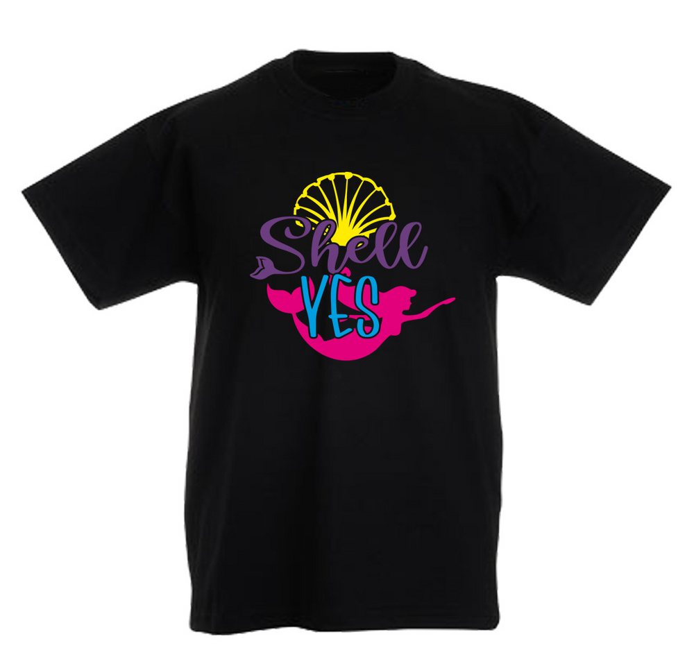 G-graphics T-Shirt Shell Yes Kinder T-Shirt mit coolem Spruch als Frontprint von G-graphics