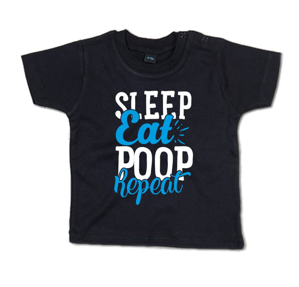 G-graphics T-Shirt Sleep, eat, poop, repeat Baby T-Shirt, mit Spruch / Sprüche / Print / Aufdruck von G-graphics