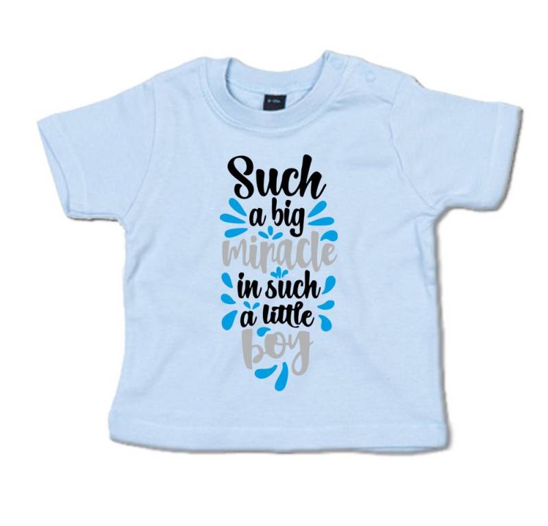 G-graphics T-Shirt Such a big miracle in such a little boy Baby T-Shirt mit Spruch als Geschenk zur Geburt / Babyparty von G-graphics