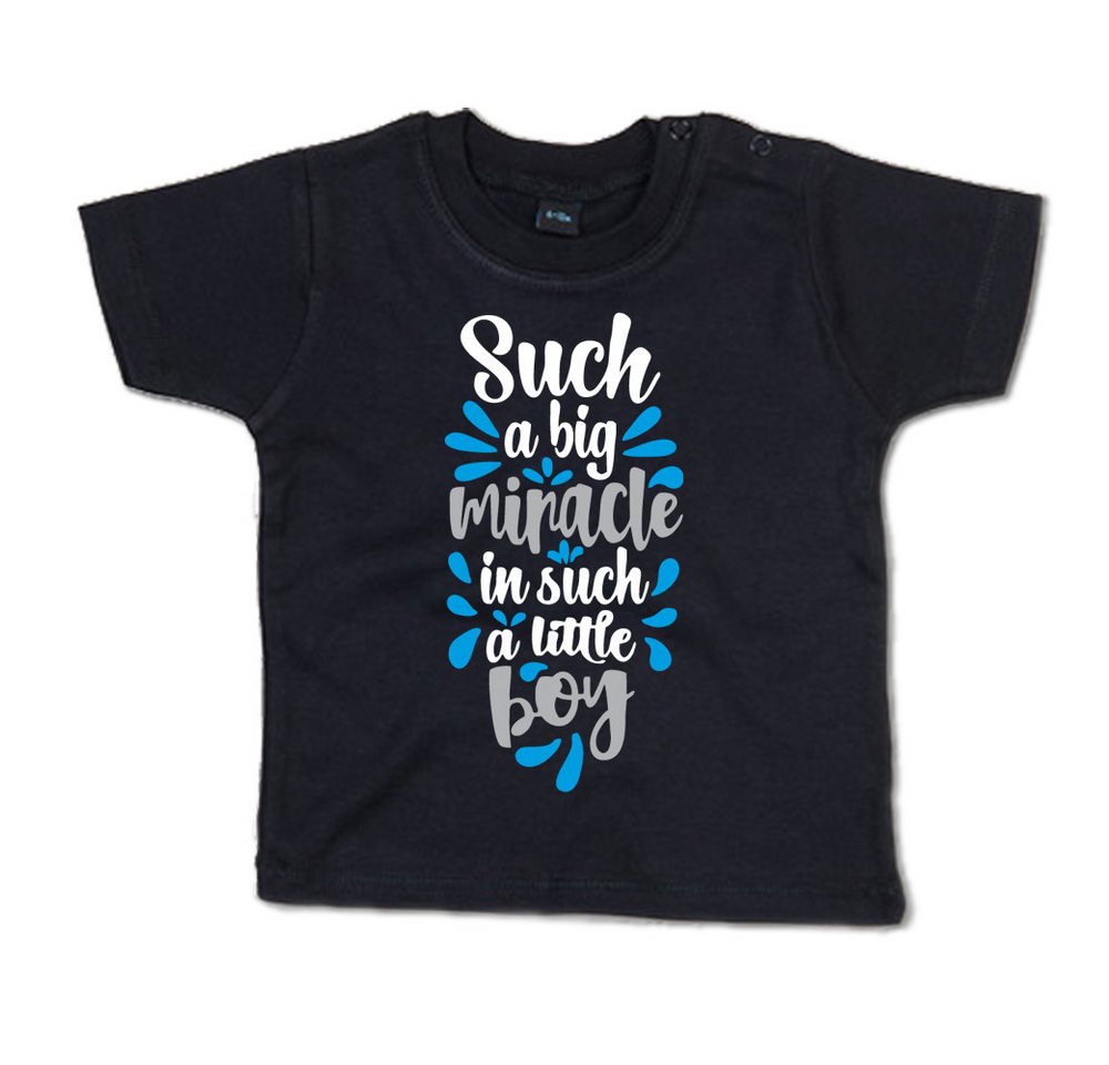 G-graphics T-Shirt Such a big miracle in such a little boy Baby T-Shirt, mit Spruch / Sprüche / Print / Aufdruck von G-graphics