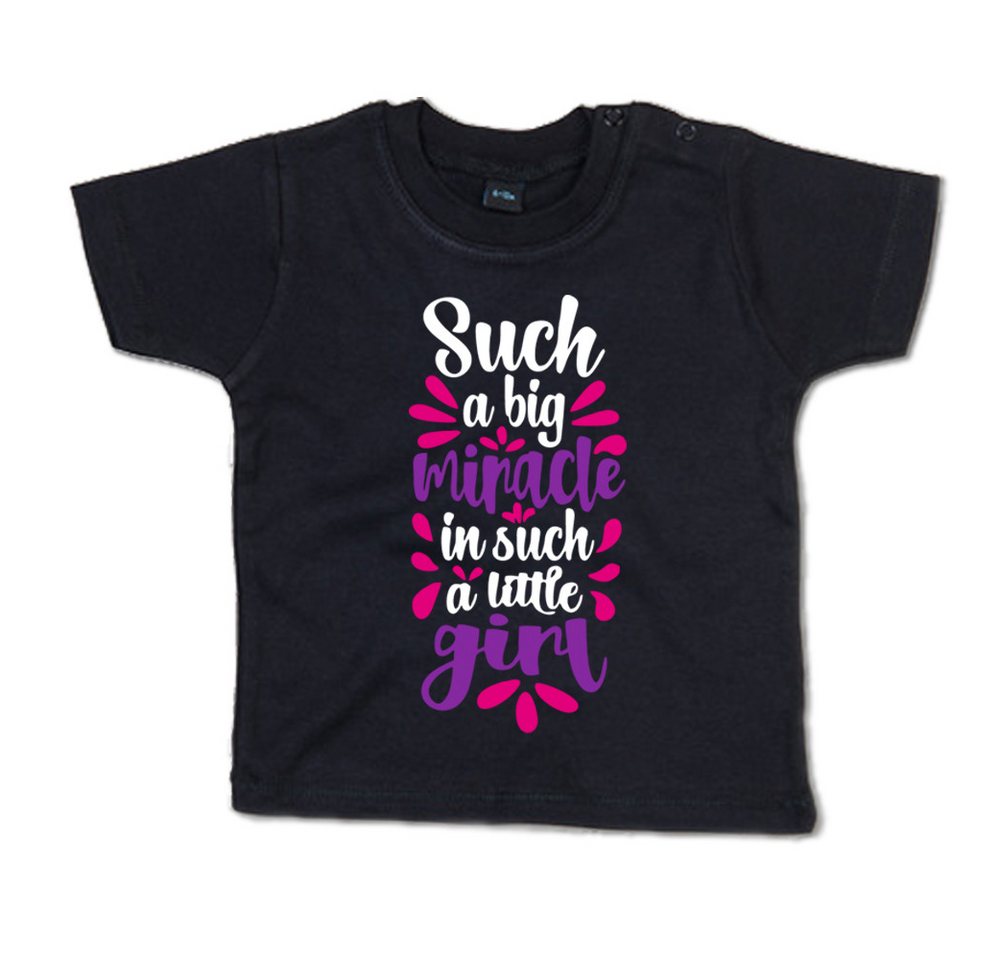 G-graphics T-Shirt Such a big miracle in such a little girl Baby T-Shirt, mit Spruch / Sprüche / Print / Aufdruck von G-graphics