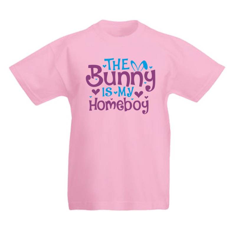 G-graphics T-Shirt The Bunny is my homeboy Kinder T-Shirt mit süßem Motiv-Print zu Ostern von G-graphics