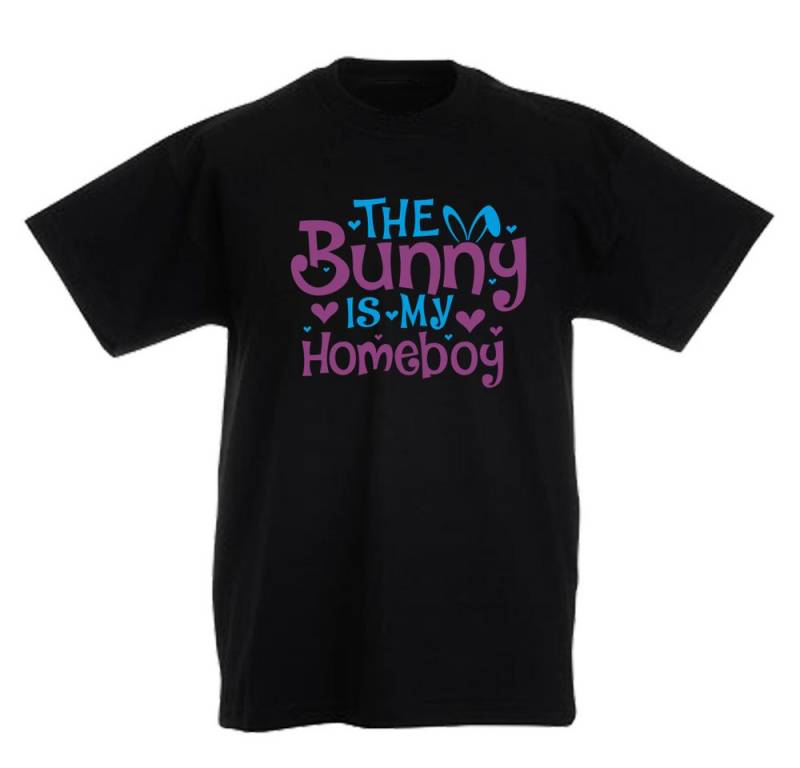 G-graphics T-Shirt The Bunny is my homeboy Kinder T-Shirt mit süßem Motiv-Print zu Ostern von G-graphics
