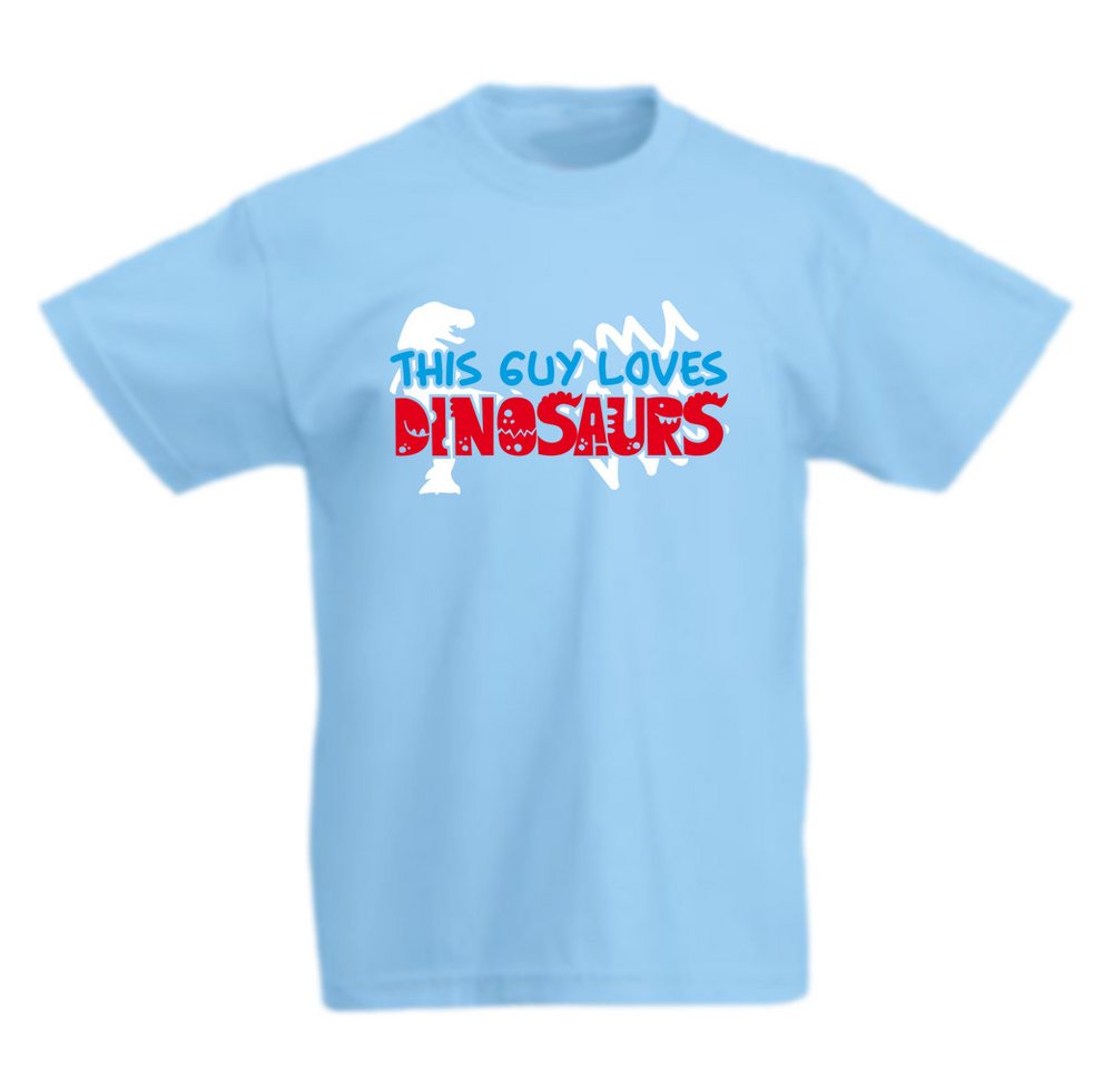 G-graphics T-Shirt This Guy loves Dinosaurs Kinder T-Shirt mit coolem Spruch als Frontprint von G-graphics