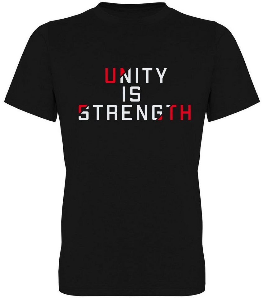 G-graphics T-Shirt Unity is strength Herren T-Shirt, mit trendigem Frontprint, Aufdruck auf der Vorderseite, Spruch/Sprüche/Print/Motiv, für jung & alt von G-graphics