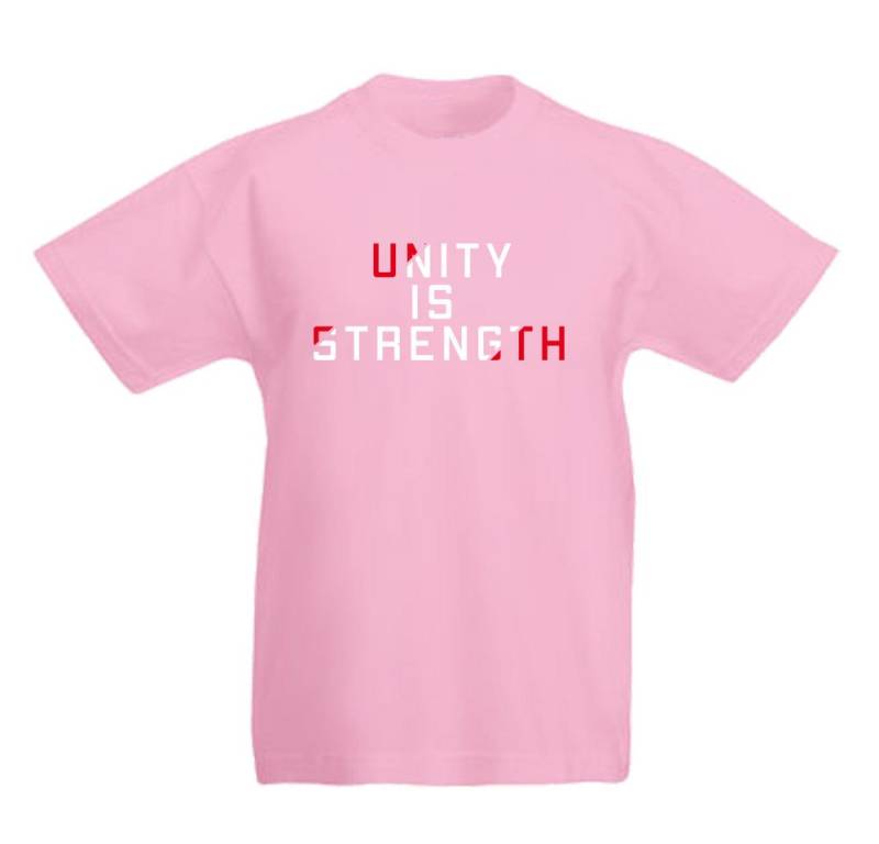 G-graphics T-Shirt Unity is strength Kinder T-Shirt, mit Spruch / Statement von G-graphics