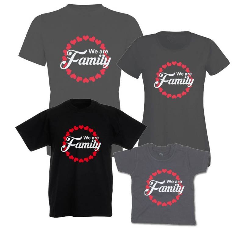 G-graphics T-Shirt We are Family (Familienset, Einzelteile zum selbst zusammenstellen) Kinder- & Erwachsenen-T-Shirt-Set mit Frontprint von G-graphics