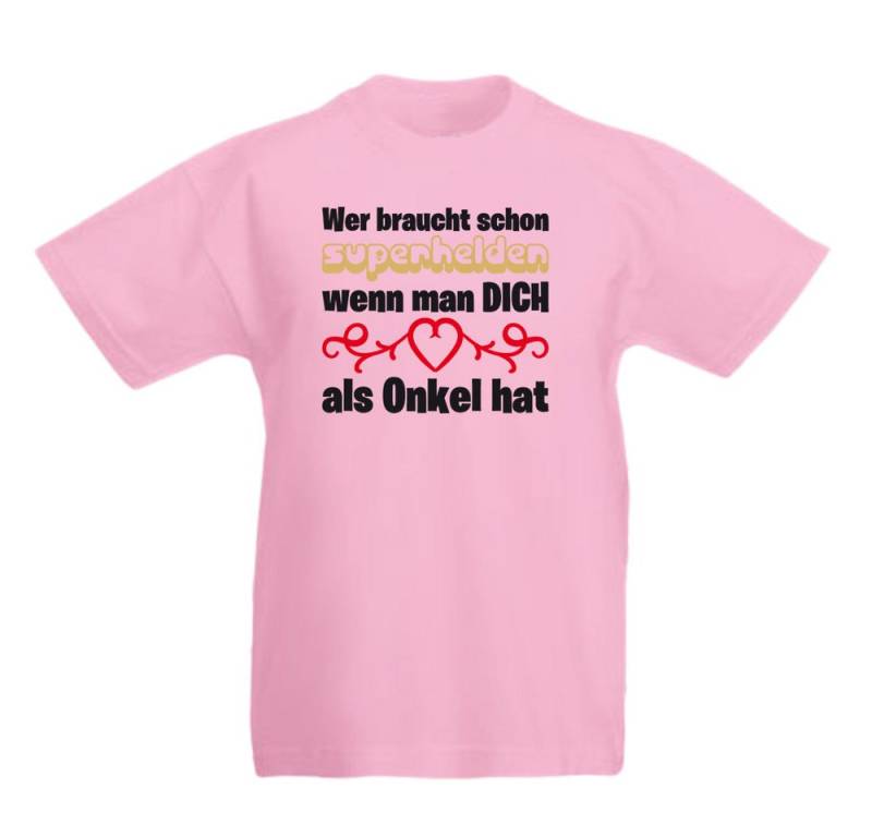 G-graphics T-Shirt Wer braucht schon Superhelden, wenn man Dich als Onkel hat Kinder T-Shirt mit coolem Spruch als Frontprint von G-graphics