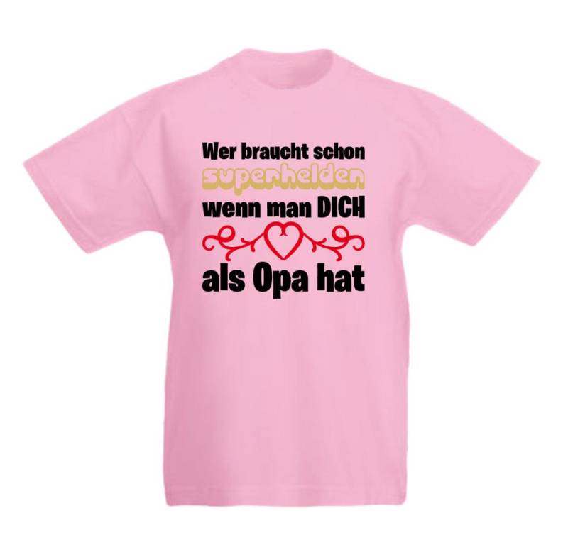 G-graphics T-Shirt Wer braucht schon Superhelden, wenn man Dich als Opa hat Kinder T-Shirt mit coolem Spruch als Frontprint von G-graphics