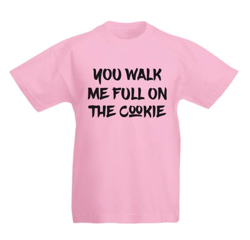 G-graphics T-Shirt You walk me full on the cookie (Du gehst mir voll auf den Keks) Kinder T-Shirt mit denglischem Spruch von G-graphics