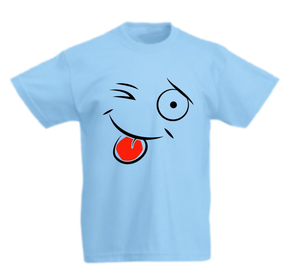G-graphics T-Shirt Zwinker Smiley Kinder T-Shirt mit coolem Motiv als Frontprint von G-graphics