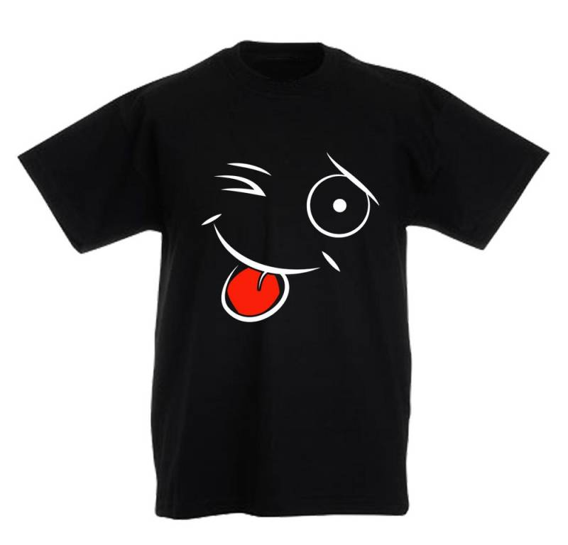 G-graphics T-Shirt Zwinker Smiley Kinder T-Shirt mit coolem Motiv als Frontprint von G-graphics