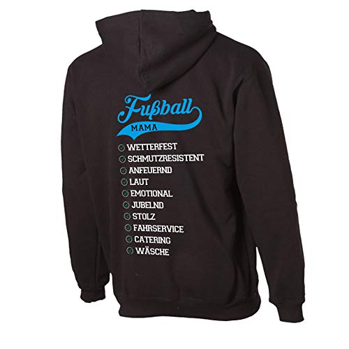 G-graphics Unisex Hoodie Eigenschaften Einer Fußball Mama 156.0374 (2XL, Druck weiß/blau) von G-graphics