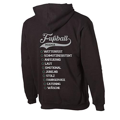 G-graphics Unisex Hoodie Eigenschaften Einer Fußball Mama 156.0374 (M, Druck weiß/Silber) von G-graphics