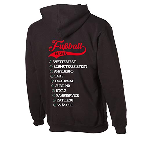 G-graphics Unisex Hoodie Eigenschaften Einer Fußball Mama 156.0374 (XL, Druck weiß/rot) von G-graphics