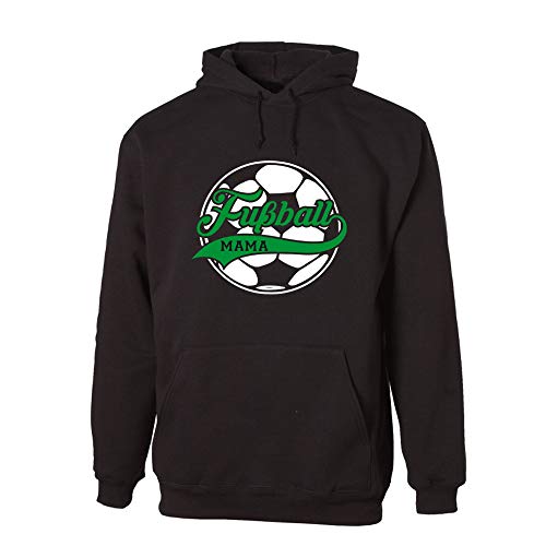 G-graphics Unisex Hoodie Fußball Mama 156.0223 (M, Druck weiß/grün) von G-graphics