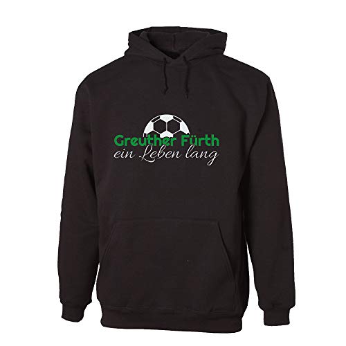 G-graphics Unisex Hoodie Greuther Fürth EIN Leben lang 156.0281 (2XL) von G-graphics