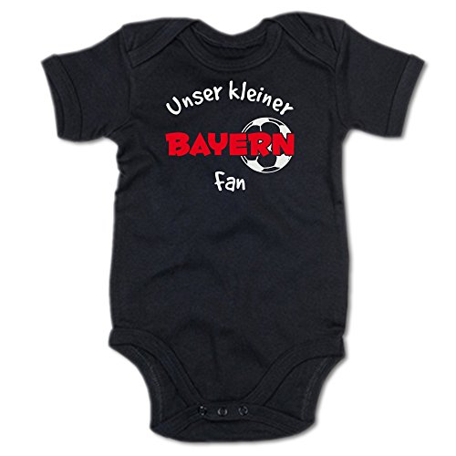 G-graphics Unser Kleiner Bayern Fan Baby-Body Suite Strampler 250.0477 (6-12 Monate, schwarz) von G-graphics