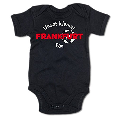 G-graphics Unser Kleiner Frankfurt Fan Baby-Body Suite Strampler 250.0485 (3-6 Monate, schwarz) von G-graphics