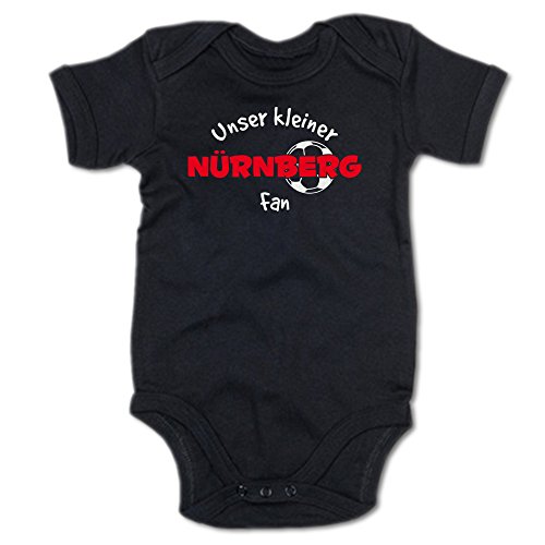 G-graphics Unser Kleiner Nürnberg Fan Baby-Body Suite Strampler 250.0495 (6-12 Monate, schwarz) von G-graphics