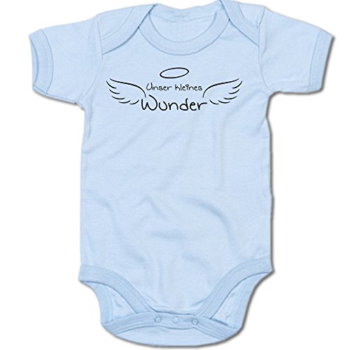 G-graphics Unser kleines Wunder Baby-Body 250.0316 (0-3 Monate, blau) von Lupsty