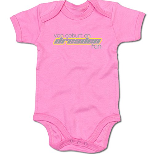 G-graphics Von Geburt an Dresden Fan Baby Body Suite Strampler 250.0523 (0-3 Monate, pink) von G-graphics