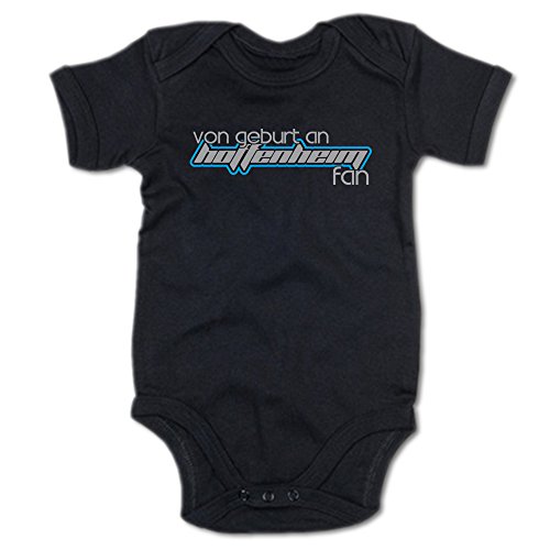 G-graphics Von Geburt an Hoffenheim Fan Baby-Body Suite Strampler 250.0506 (0-3 Monate, schwarz) von G-graphics