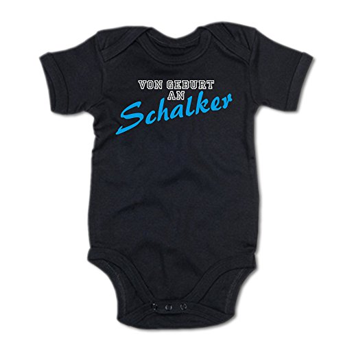 G-graphics Von Geburt an Schalker Baby-Body (250.0091) (12-18 Monate, schwarz) von G-graphics