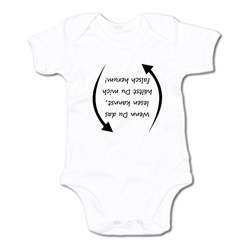 G-graphics Wenn Du das lesen Kannst, hältst Du Mich falsch herum! Baby-Body (250.0025) (3-6 Monate, weiß) von G-graphics