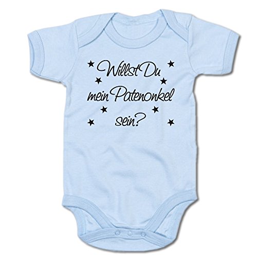 G-graphics Willst Du Mein Patenonkel Sein? Baby Body Suite Strampler 250.0203 (0-3 Monate, blau) von G-graphics