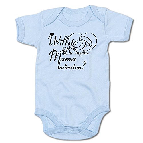 G-graphics Willst Du Meine Mama heiraten? Baby Body Suite Strampler 250.0205 (12-18 Monate, blau) von G-graphics