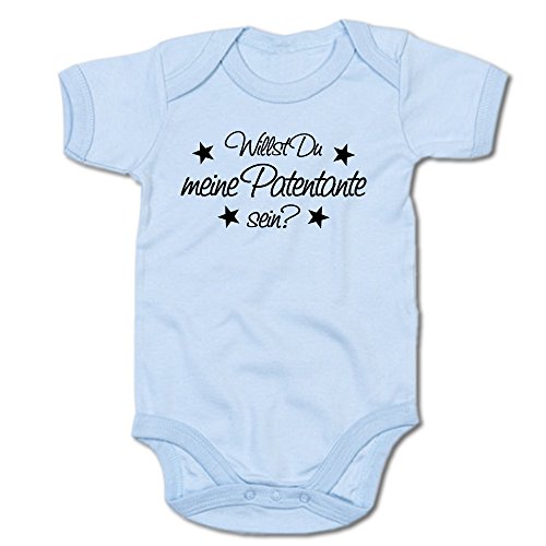 G-graphics Willst Du Meine Patentante Sein? Baby Body Suite Strampler 250.0185 (0-3 Monate, blau) von G-graphics