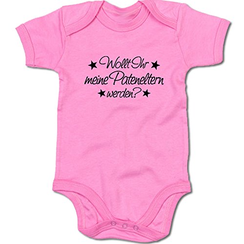 G-graphics Wollt Ihr Meine Pateneltern Werden? Baby Body Suit Strampler 250.0308 (0-3 Monate, pink) von G-graphics