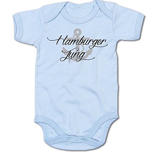 G-graphics Hamburger Jung Baby Body Suit Strampler 250.0107 (0-3 Monate, blau) von G-graphics