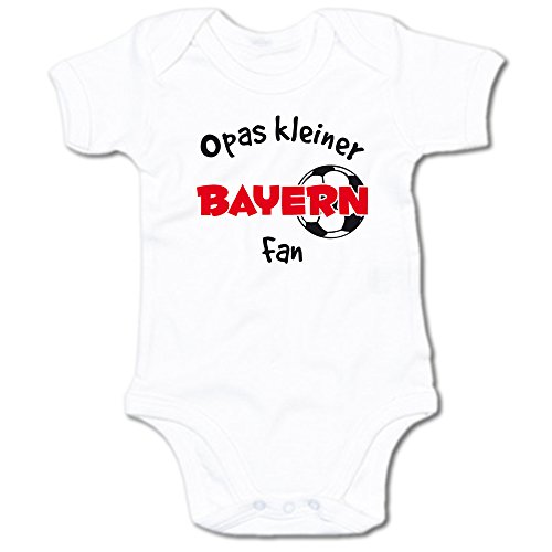 G-graphics Opas Kleiner Bayern Fan Baby Body Suit Strampler 250.0285 (0-3 Monate, weiß) von G-graphics